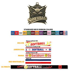 SILVER MEDAL/AMERICANA SOFTBALL RIBBON