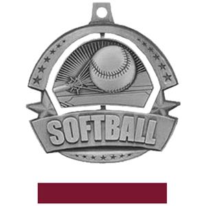 SILVER MEDAL/MAROON RIBBON