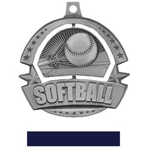 SILVER MEDAL/NAVY RIBBON