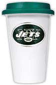 NFL New York Jets Ceramic Cup with Green Lid