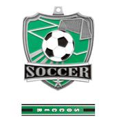 Hasty Awards 2.5" Soccer Shield Medals M-735S