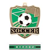 Hasty Awards 2.5" Soccer Shield Medals M-735S