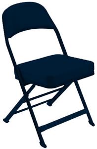 NAVY BLUE FRAME AND VINYL CUSHION