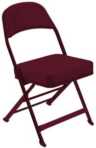MAROON FRAME AND VINYL CUSHION