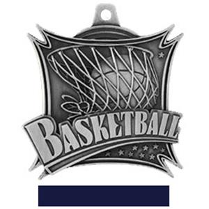 SILVER MEDAL/NAVY RIBBON