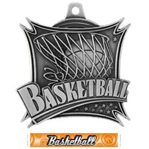 SILVER MEDAL/GRAPHX BASKETBALL RIBBON