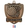 Hasty Awards Basketball shield medal w/neck ribbon