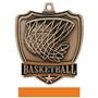 Hasty Awards Basketball shield medal w/neck ribbon