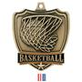 Hasty Awards Basketball shield medal w/neck ribbon