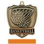 Hasty Awards Basketball shield medal w/neck ribbon