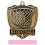 Hasty Awards Basketball shield medal w/neck ribbon
