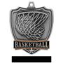 Hasty Awards Basketball shield medal w/neck ribbon