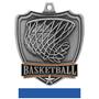 Hasty Awards Basketball shield medal w/neck ribbon