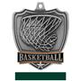 Hasty Awards Basketball shield medal w/neck ribbon