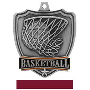 SILVER MEDAL/MAROON RIBBON