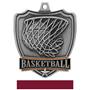 Hasty Awards Basketball shield medal w/neck ribbon