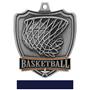 Hasty Awards Basketball shield medal w/neck ribbon