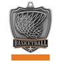 Hasty Awards Basketball shield medal w/neck ribbon