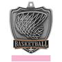 Hasty Awards Basketball shield medal w/neck ribbon