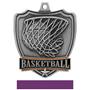 Hasty Awards Basketball shield medal w/neck ribbon