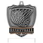 Hasty Awards Basketball shield medal w/neck ribbon