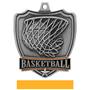 Hasty Awards Basketball shield medal w/neck ribbon