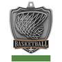 Hasty Awards Basketball shield medal w/neck ribbon