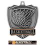 Hasty Awards Basketball shield medal w/neck ribbon