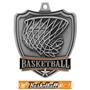 Hasty Awards Basketball shield medal w/neck ribbon