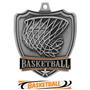 Hasty Awards Basketball shield medal w/neck ribbon
