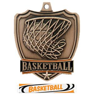 BRONZE MEDAL/DELUXE BASKETBALL RIBBON
