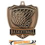 Hasty Awards Basketball shield medal w/neck ribbon