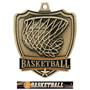 Hasty Awards Basketball shield medal w/neck ribbon