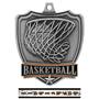 Hasty Awards Basketball shield medal w/neck ribbon