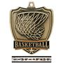 Hasty Awards Basketball shield medal w/neck ribbon