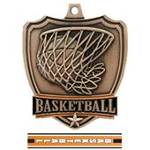 Hasty Awards 2.5" Basketball Shield Medal
