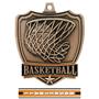 Hasty Awards Basketball shield medal w/neck ribbon