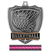 Hasty Awards 2.5" Basketball Shield Medal Hasty Awards 2.5" Basketball Shield Medal