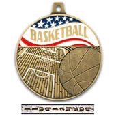 Hasty Awards 2.25" Americana Basketball Medals