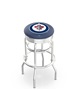 Winnipeg Jets NHL Ribbed Double-Ring Bar Stool