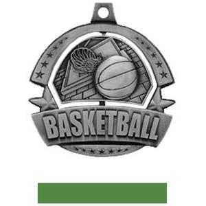 SILVER MEDAL/GREEN RIBBON