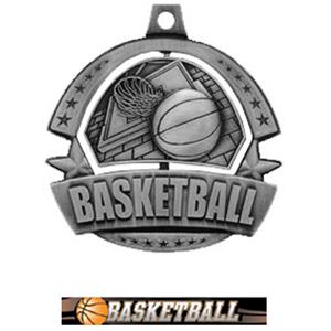 SILVER MEDAL/ULTIMATE BASKETBALL RIBBON
