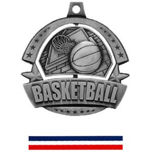 SILVER MEDAL/RED WHITE & BLUE RIBBON