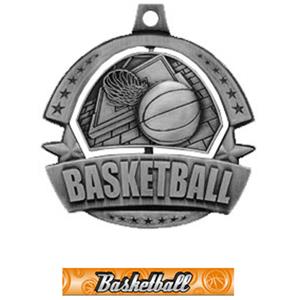 SILVER MEDAL/GRAPHX BASKETBALL RIBBON