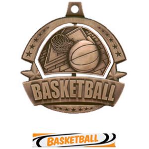 BRONZE MEDAL/DELUXE BASKETBALL RIBBON
