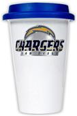 NFL San Diego Chargers Ceramic Cup with Blue Lid