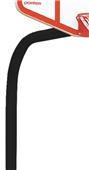 Porter Gooseneck Basketball Pole-2' Deeper Footing