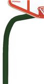 Porter Gooseneck Basketball Pole-2' Deeper Footing