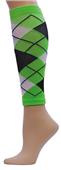 Red Lion Neon Green Argyle Compression Leg Sleeves Red Lion Neon Green Argyle Compression Leg Sleeves