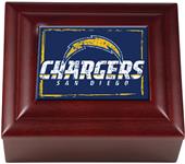 NFL San Diego Chargers Mahogany Keepsake Box